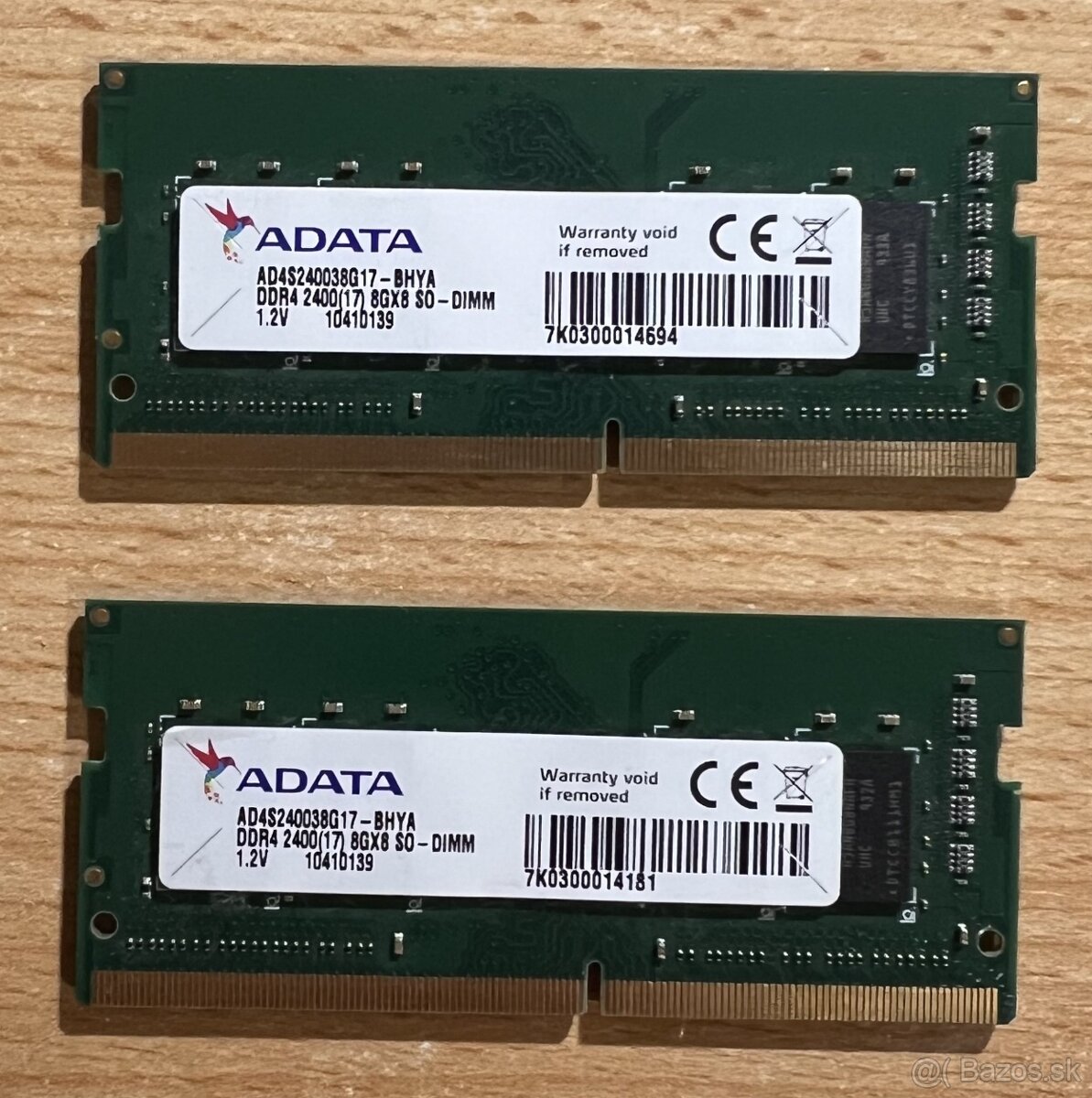 2x8GB (16GB) ADATA DDR4 SO-DIMM 2400MHz RAM