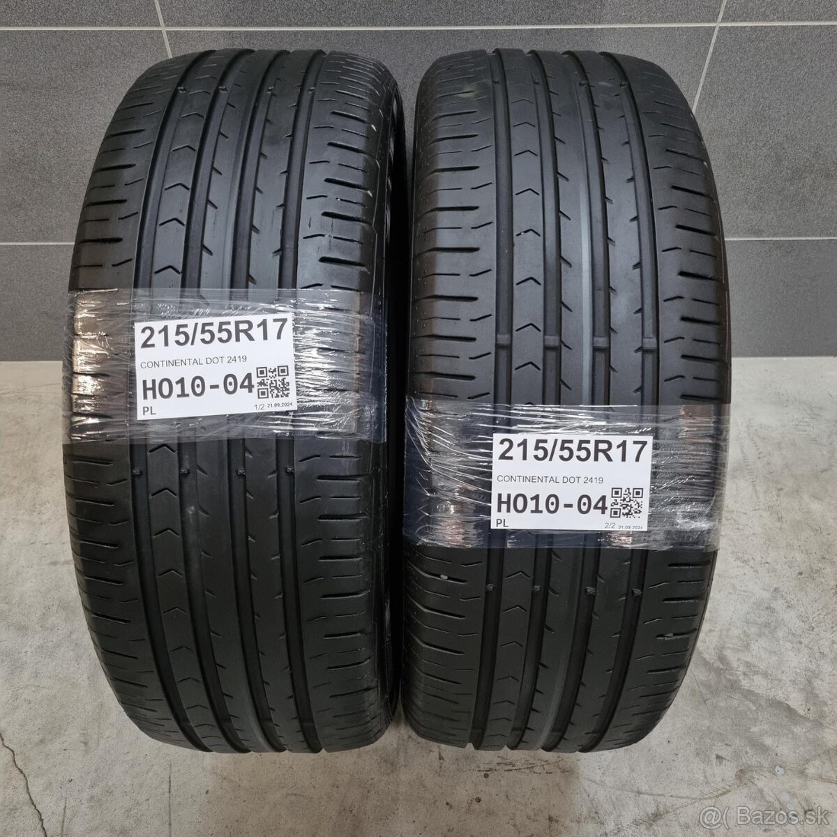 Letné pneumatiky 215/55 R17 CONTINENTAL DOT2419