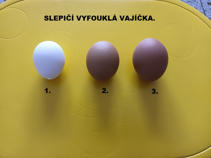 Slepačie vajíčka-Výdušky.