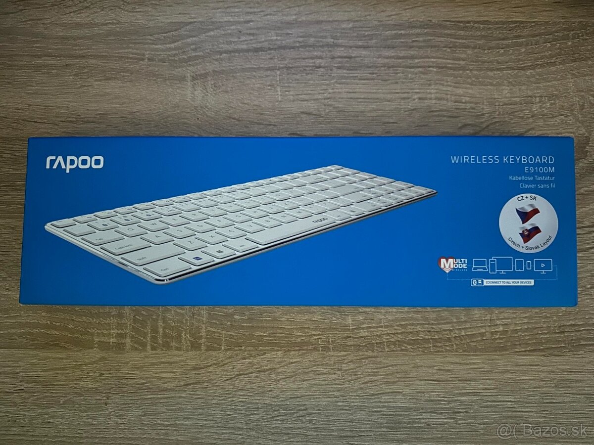 Bezdrôtová klávesnica Rapoo Wireless Keyboard E9100,White,C