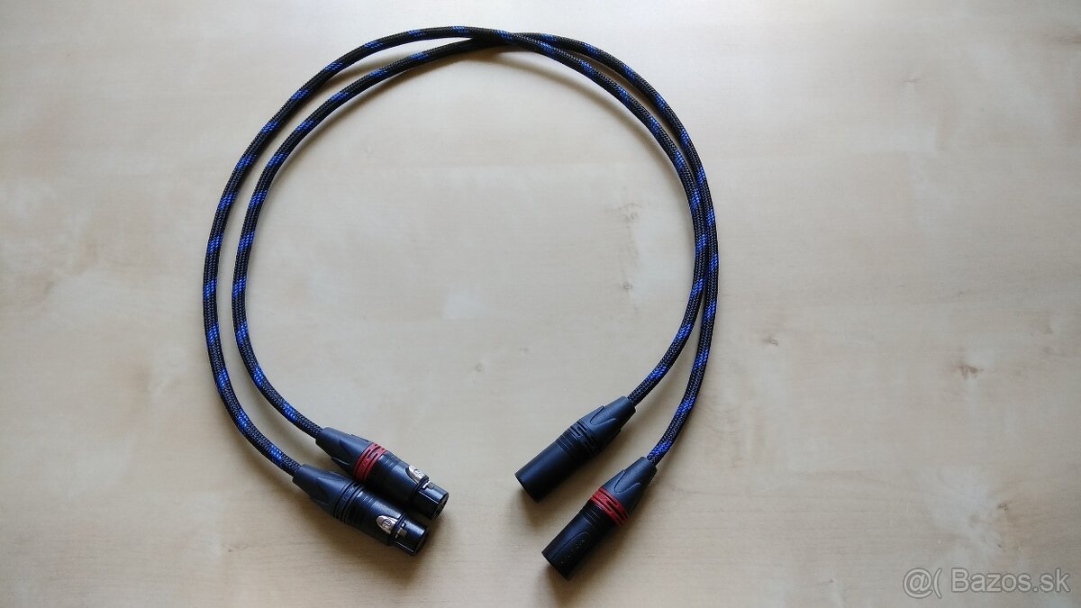 DIY signálový XLR kabel striebro/teflón