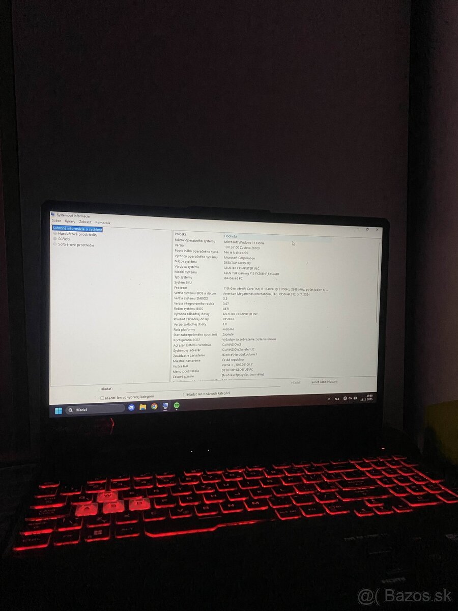 ✅ Herný Notebook - Asus TUF F15 (i5 11400H, RTX 2050)