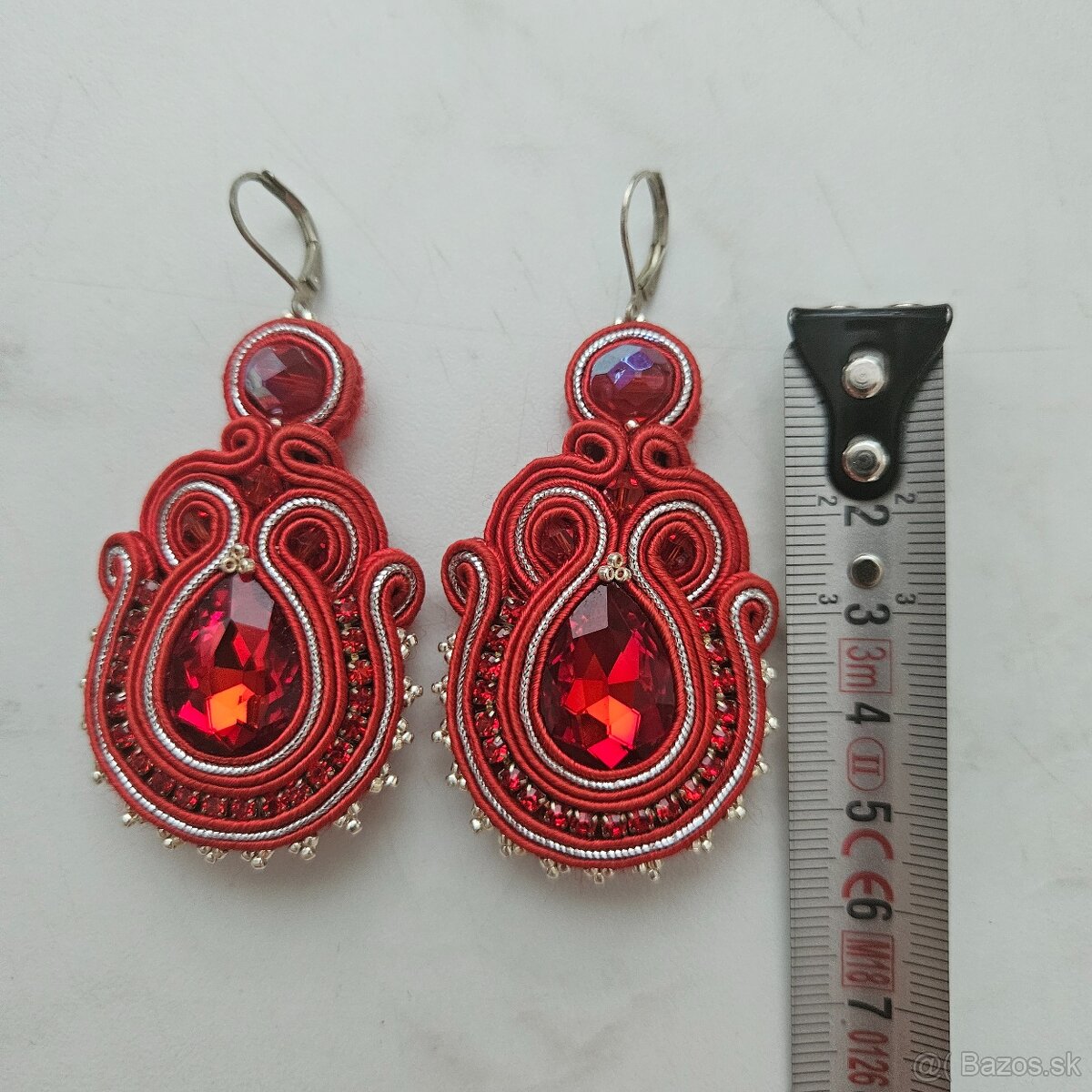 Soutache - náušnice ručne šité