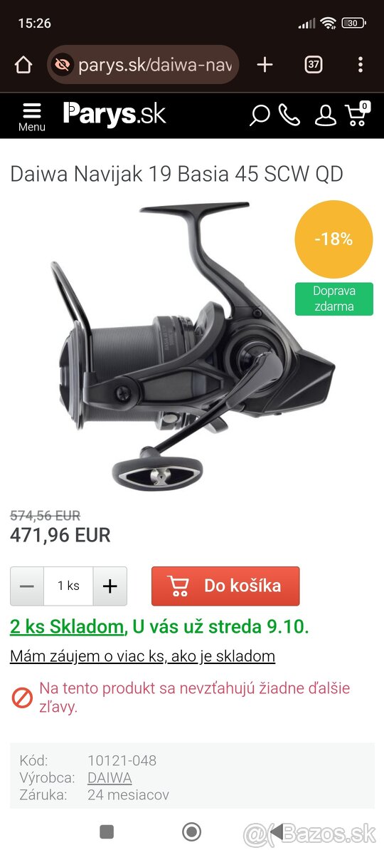 Daiwa Navijak 19 Basia 45 SCW QD