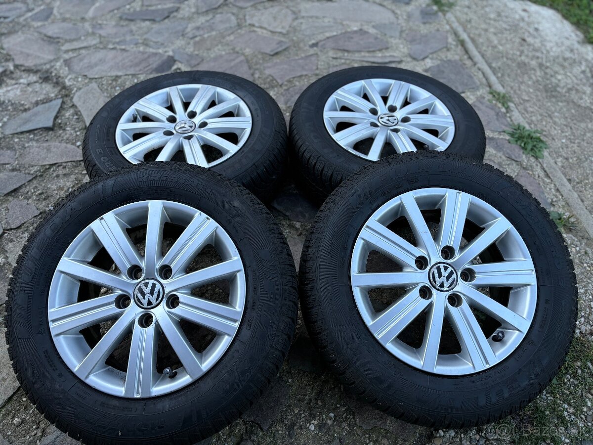 Hliníkove Disky 5x112 VW na Zimných Pneu 195/65 R15