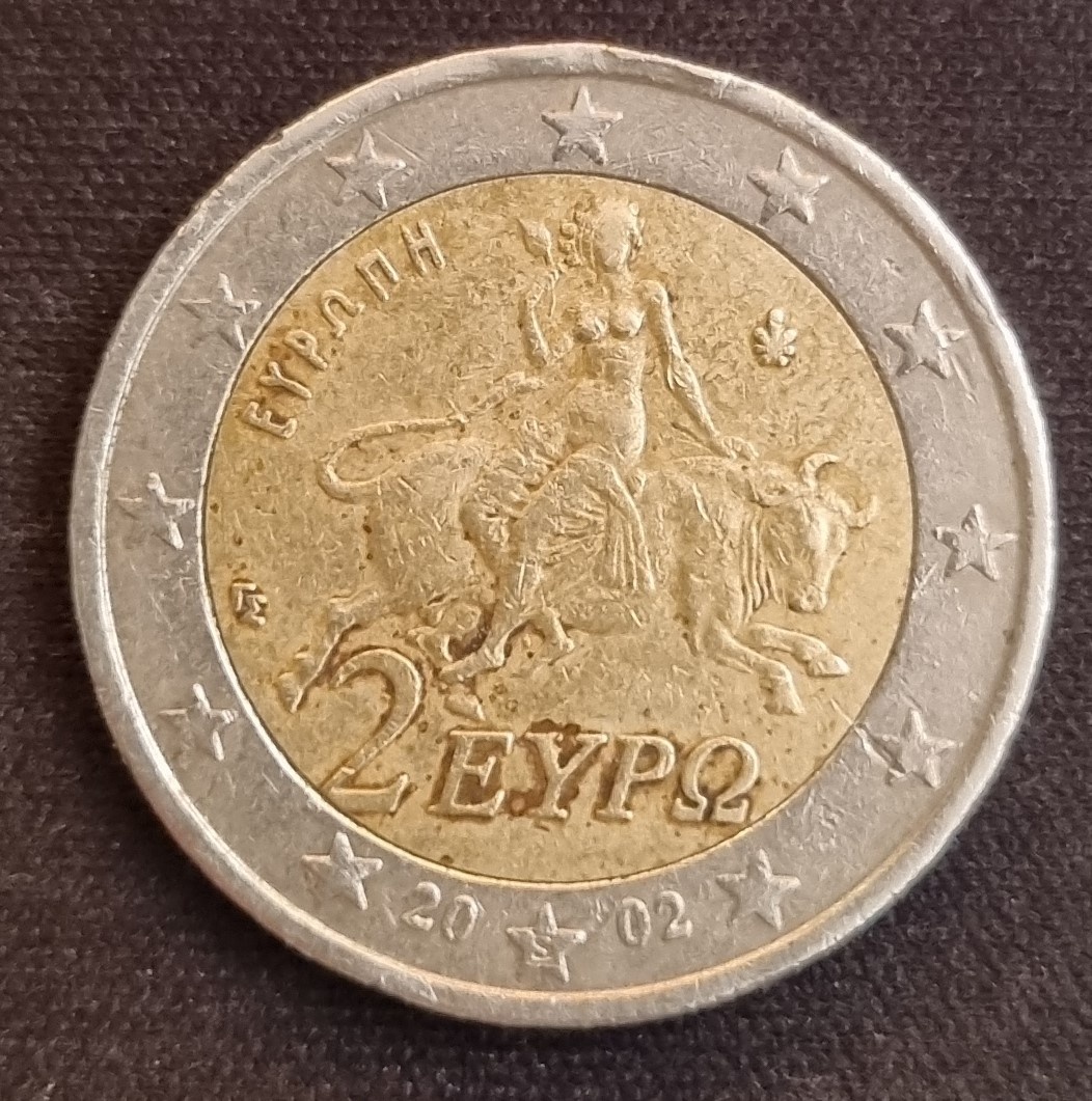 2€ "S" Greece 2002 - vzacna zberatelska minca