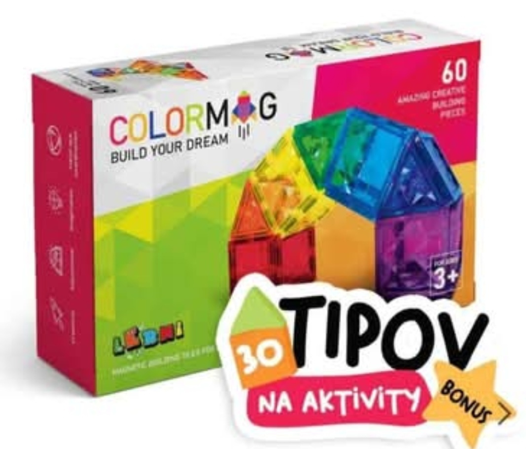 Magnetická stavebnica COLORMAG 60ks