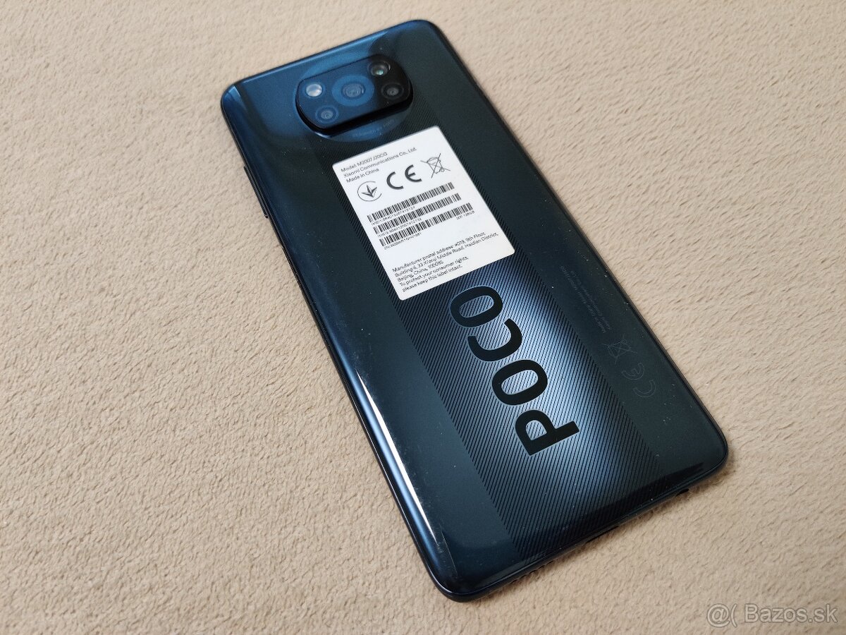 Xiaomi Poco X3 NFC.  6gb+2gb/128gb.  Šedá metalíza.