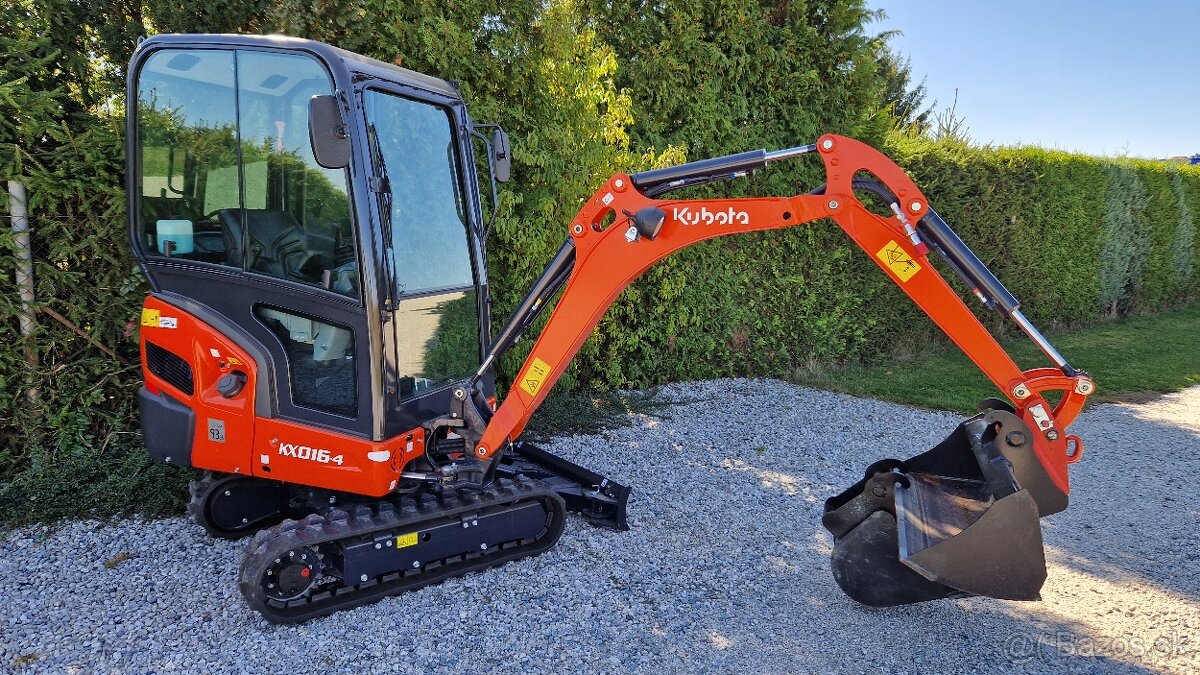 Minibagr Kubota Kx 016/NOVÝ STROJ 7MTH/2022-8/DVĚ LŽÍCE