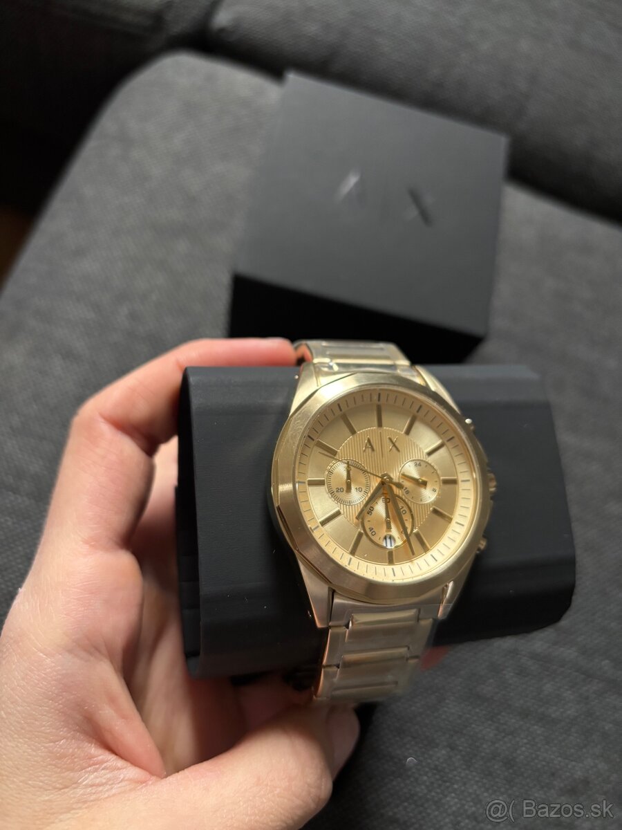 Hodinky zlaté ARMANI EXCHANGE