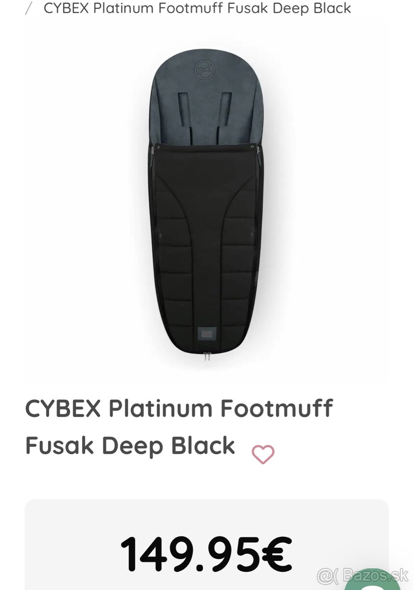 CYBEX Platinum Footmuff Fusak Deep Black