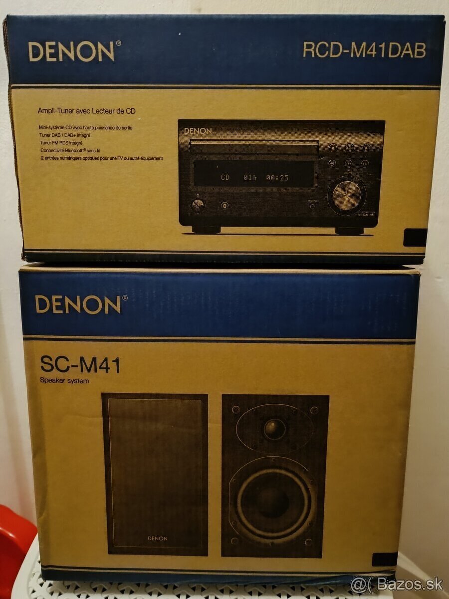 DENON RCD-M41 DAB Receiver , DENON SC-M41 reproduktory