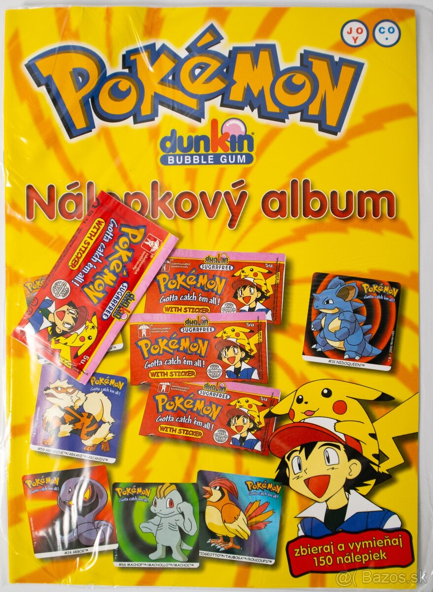 Nálepkový album Pokemon Dunkin Žltý