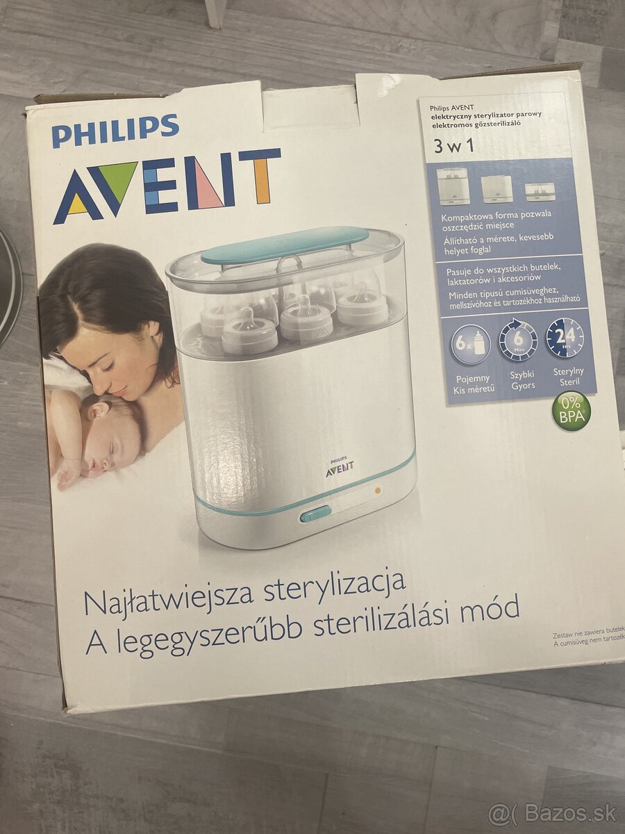 Avent sterilizator flias,dudlikov a Avent ohrievac flias