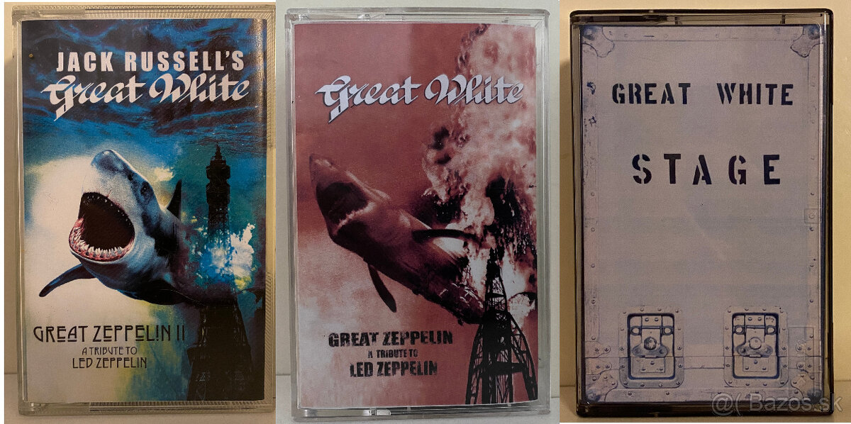 3 x raritné mc GREAT WHITE popis titulov v obrázkoch