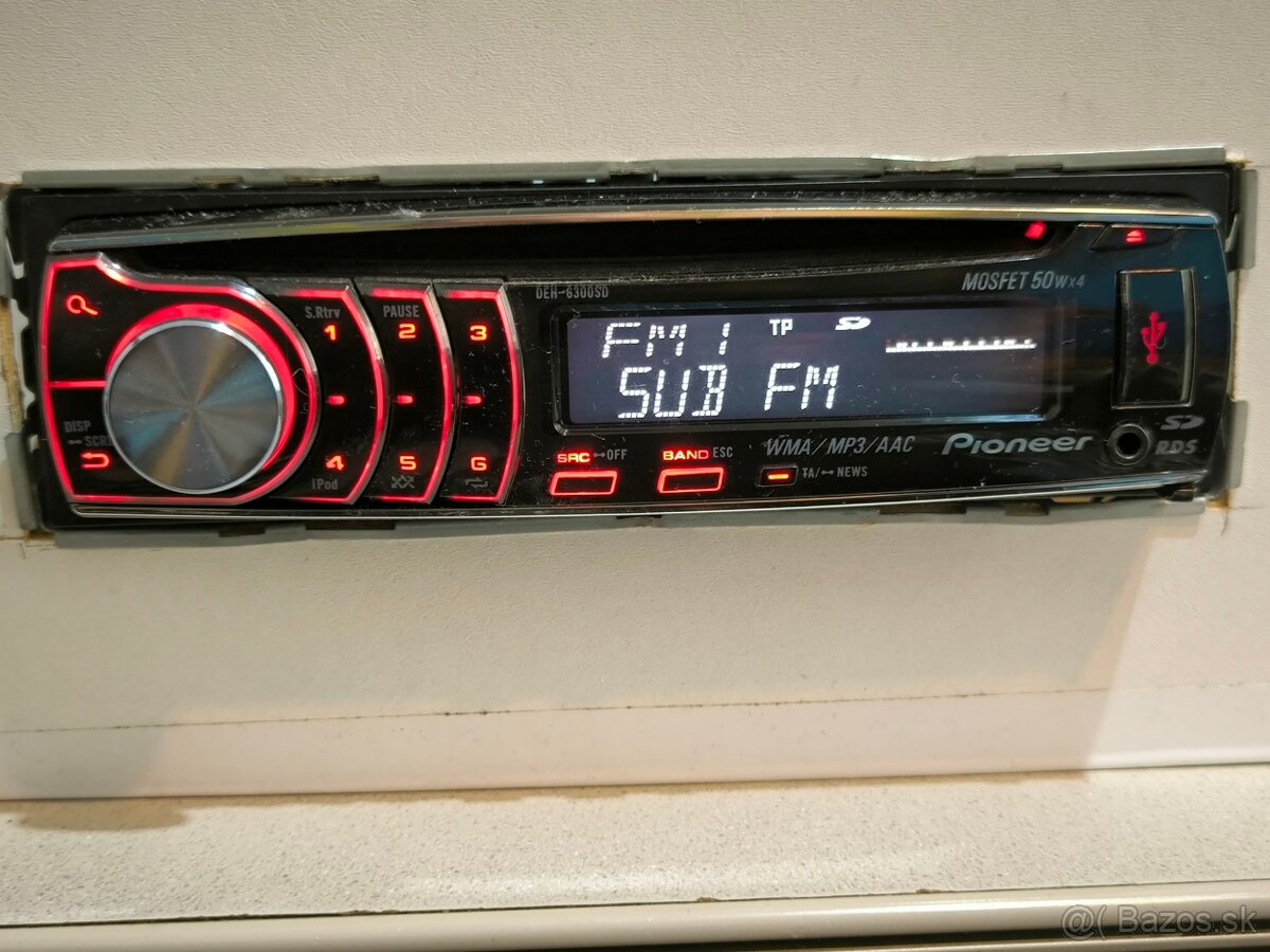 Predam autoradio Pioneer DEH6300SD  CD-USB-SD karta