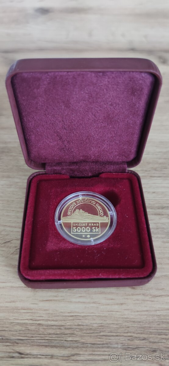 5000 korún 1998 Slovensko PROOF, UNESCO - Spišský hrad