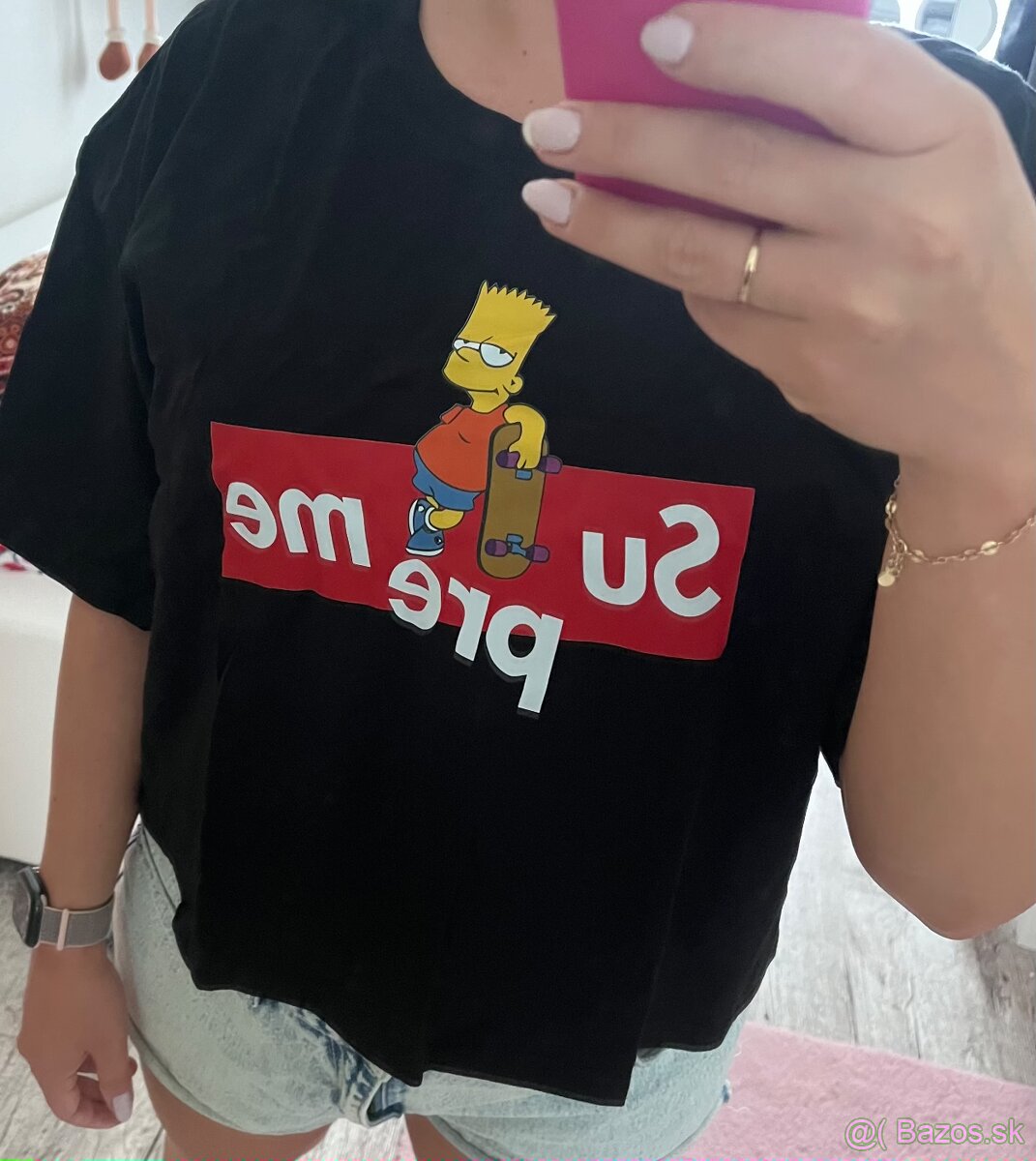 Tričko s nápisom Supreme Bart Simpson