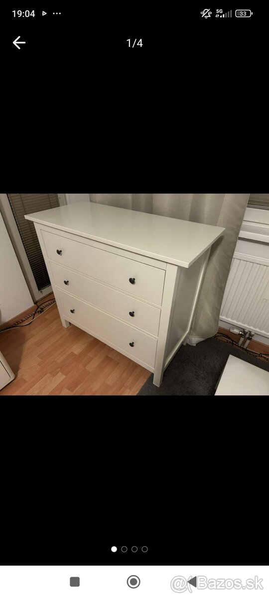 Hemnes komoda 3 šuflík