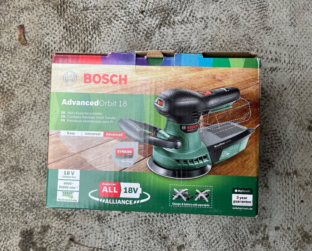 Excentrická brúska Bosch AdvancedOrbit 18V bez aku