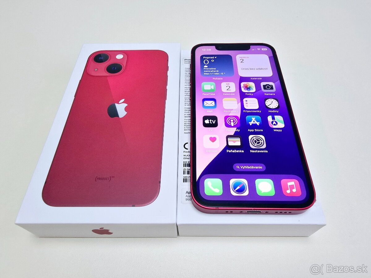 Apple iPhone 13 mini 128gb RED PRODUCT Batéria 100%