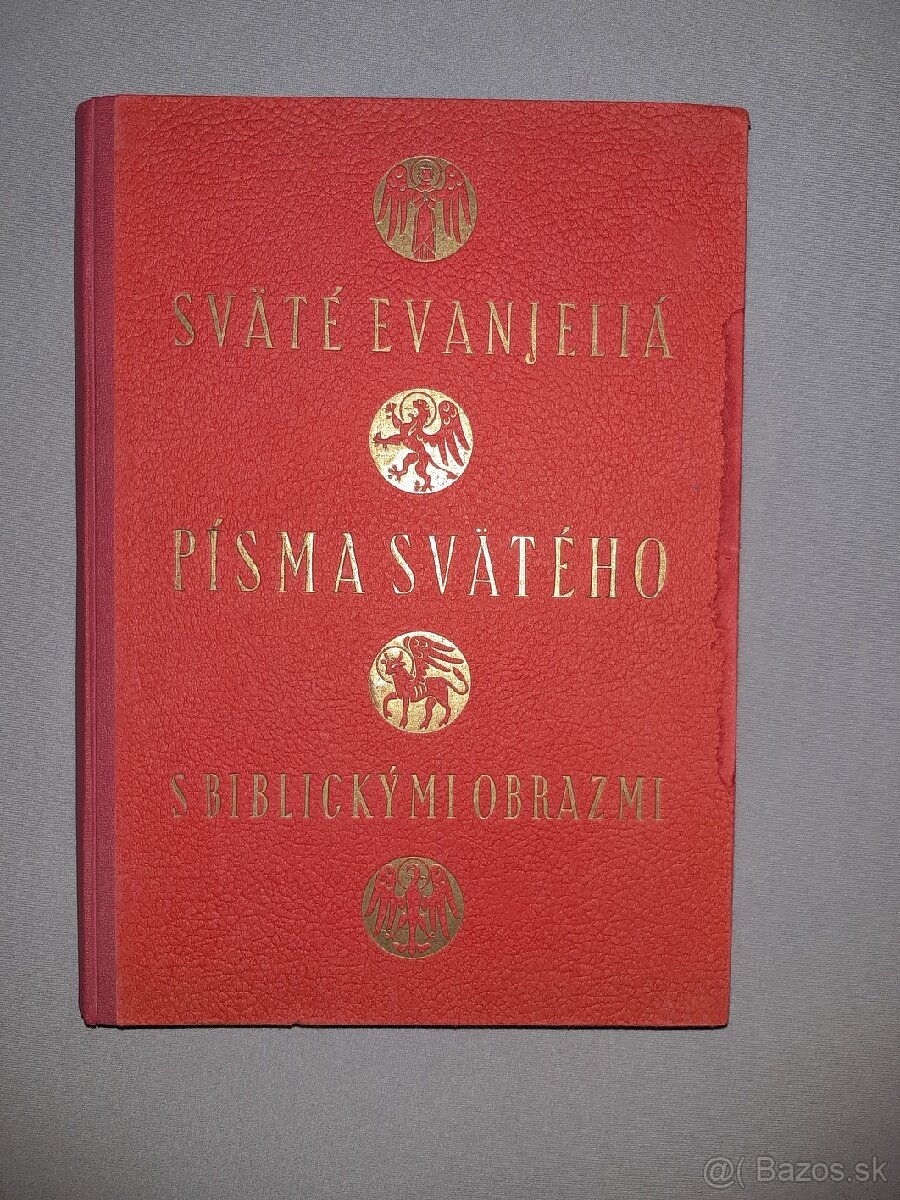 Sväté evanjeliá písma svätého s biblickými obrazmi 1949