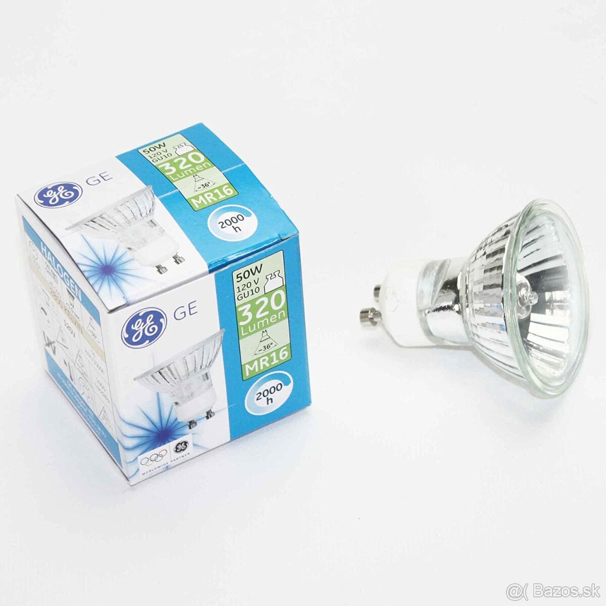 Predám novú halogénovú žiarovku GE GU10/50W/240V/2800K