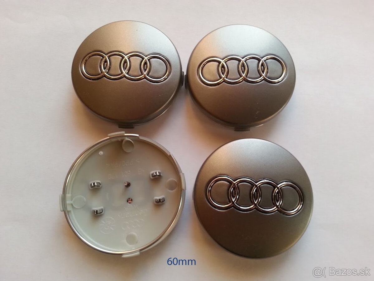 AUDI -stredové krytky hliník. disku 60, 61, 68, 77mm