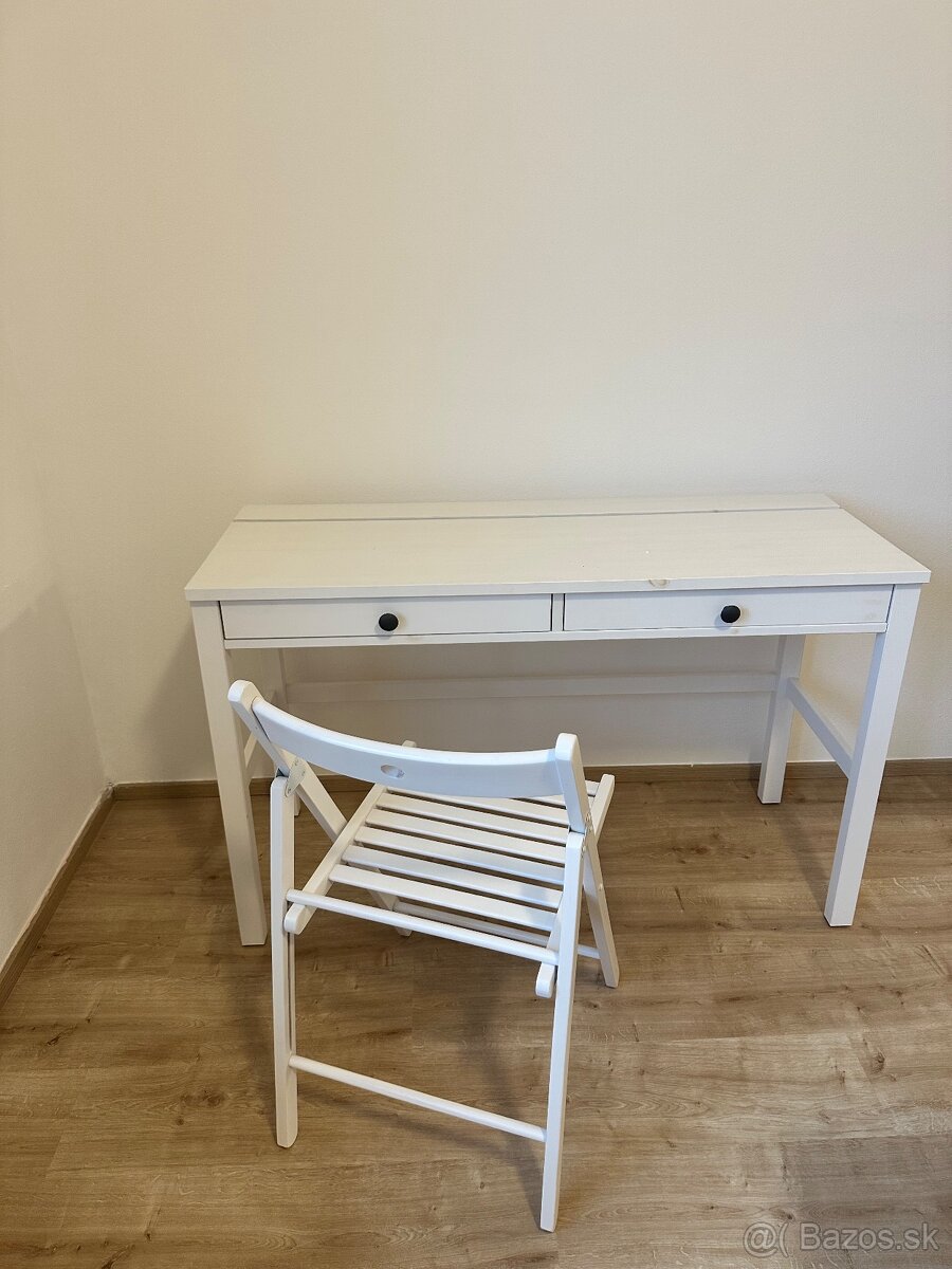 Písací stôl Hemnes Ikea+ stolička