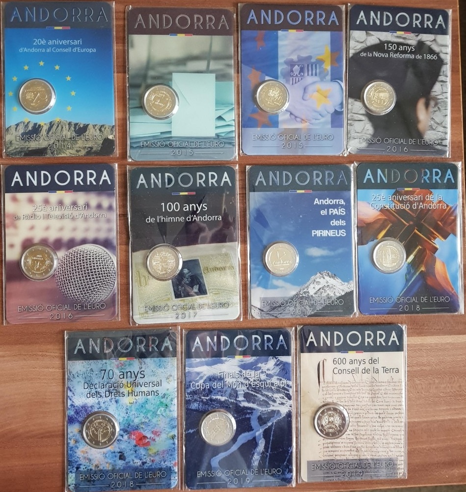 Andorra pamatne 2 euro mince