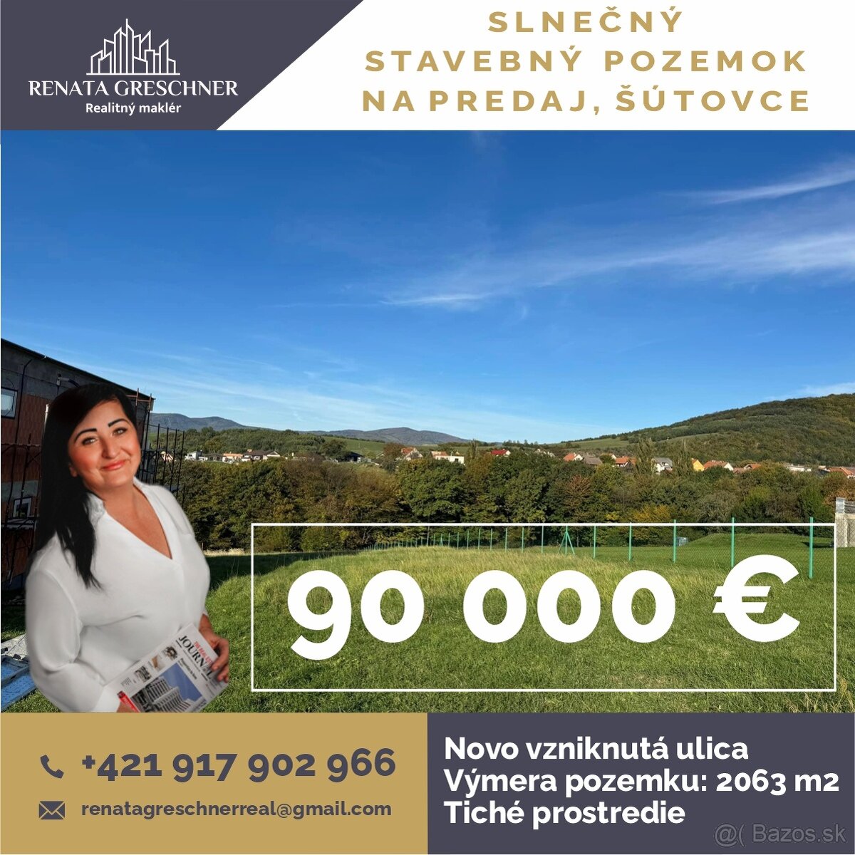 SLNEČNÝ, STAVEBNÝ POZEMOK NA PREDAJ, ŠÚTOVCE,OKRES PRIEVIDZA