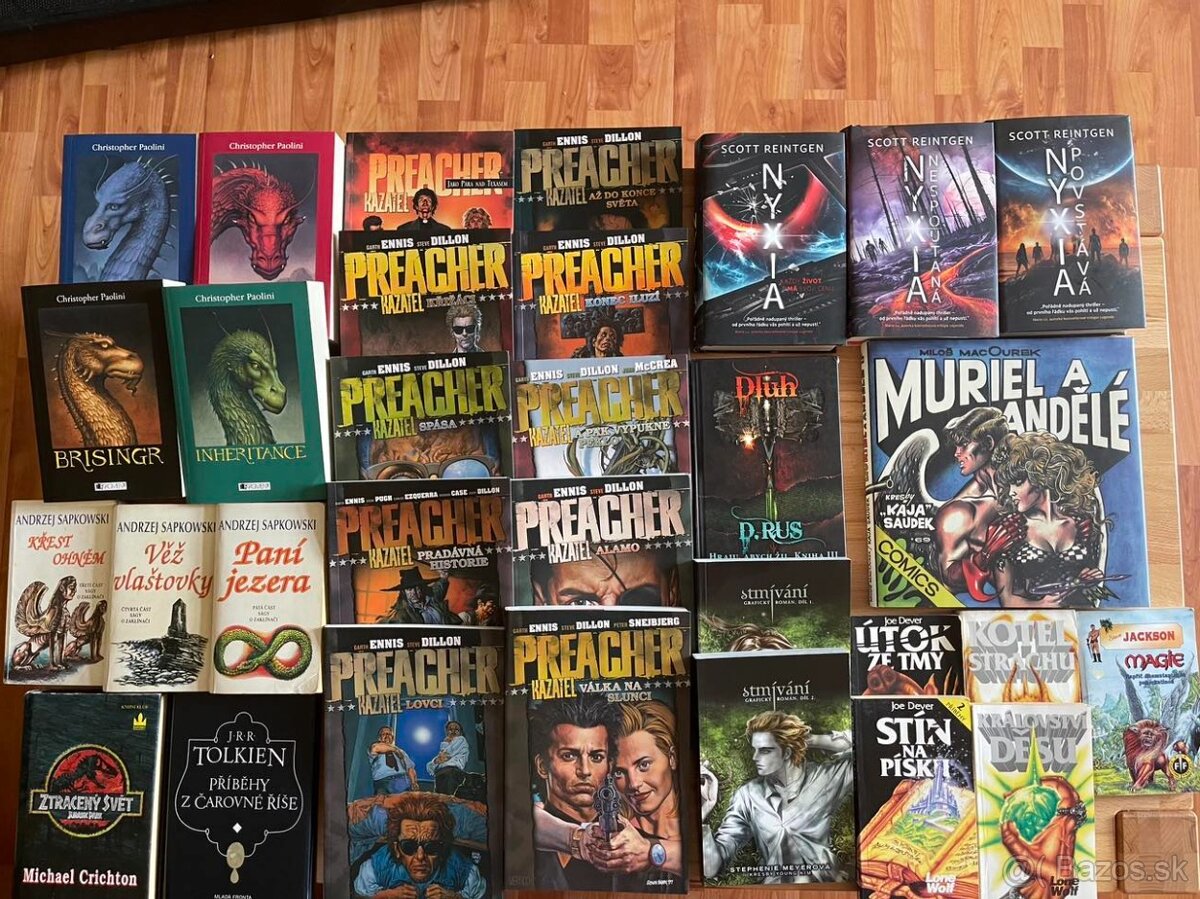 Muriel a andělé,Preacher Kazatel,Stmívání,Nyxia,Zaklínač atd