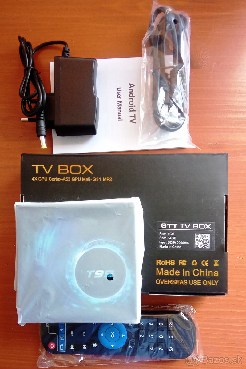 Android TV box T95 - CPU 4x 1,5 Ghz   RAM 4GB   ROM 64GB