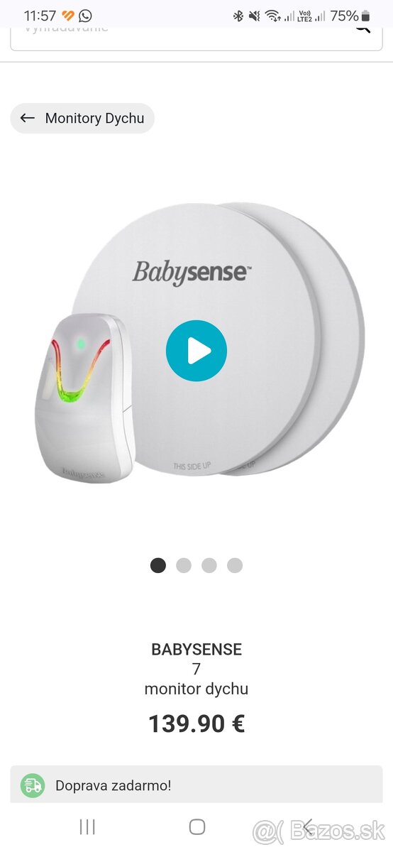 Monitor dychu babysense 7