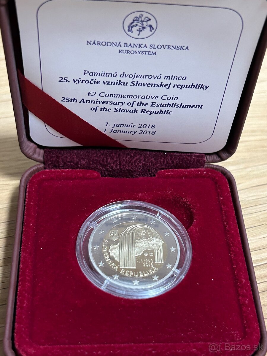 2€ PROOF 25. Výročie vzniku SR 2018