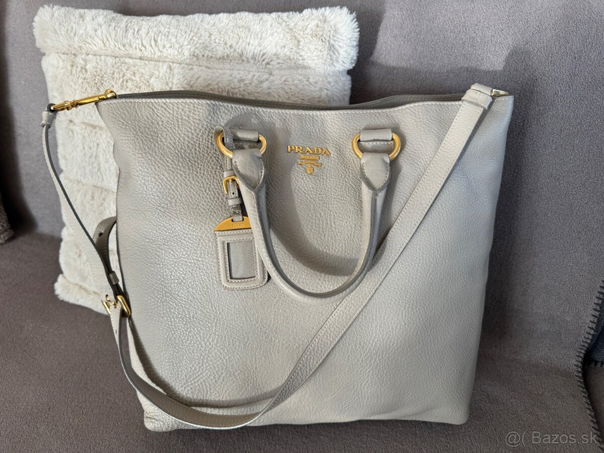 PRADA Vitello Grey tote kabelka