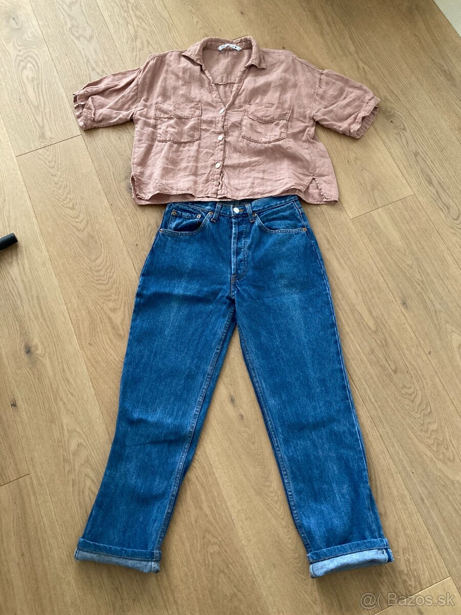 Džínsy Levis Vintage 501, veľk 28, dĺžka 32