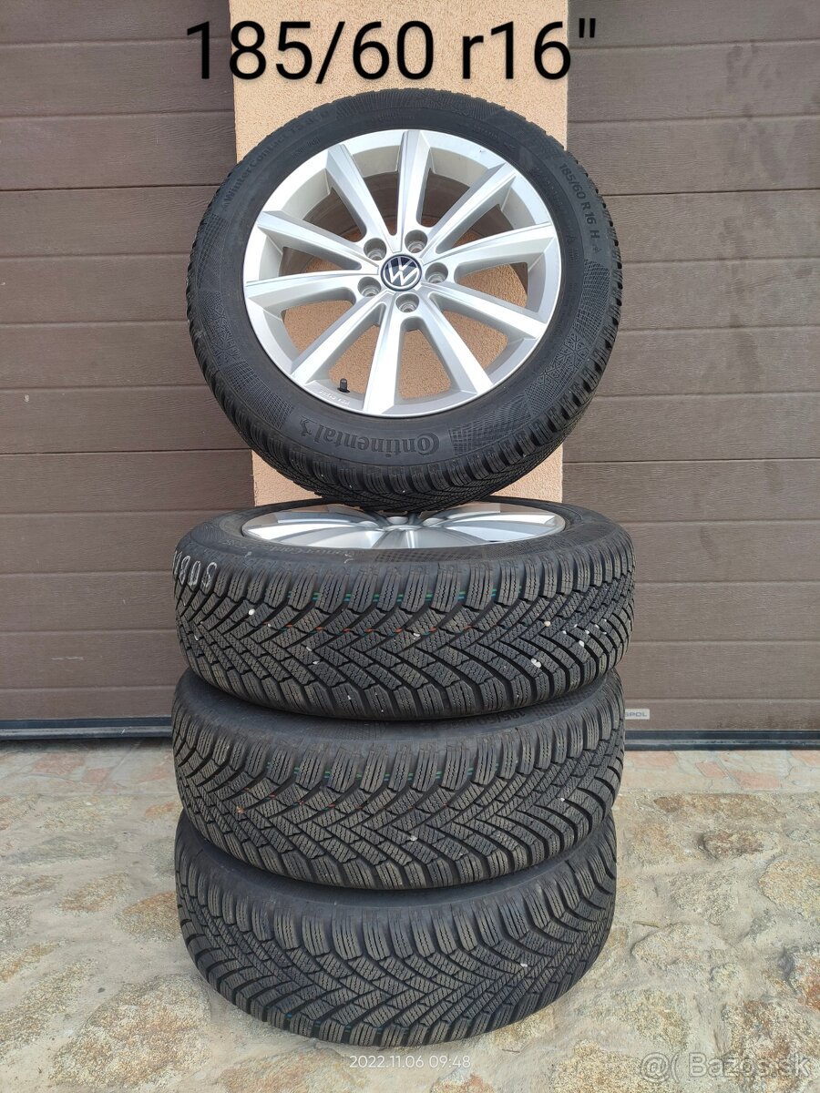 zimna sada 5x100 r16"Continental 185/60r16 H86