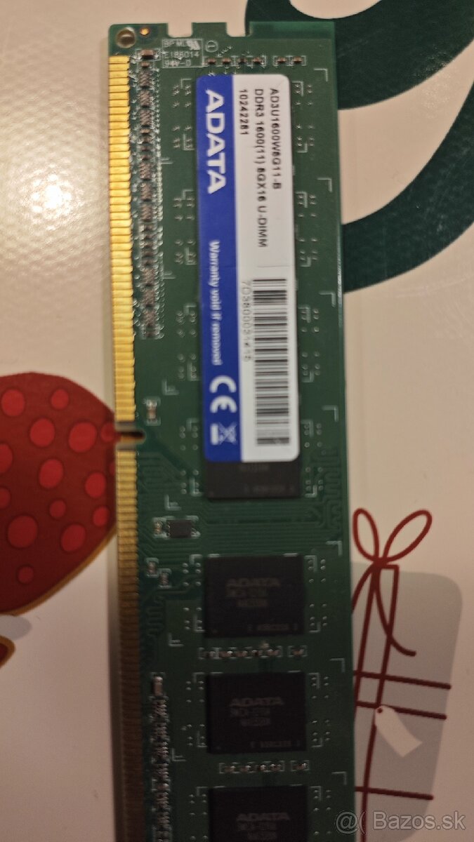 Predám pamäť Adata 8Gb DDR3