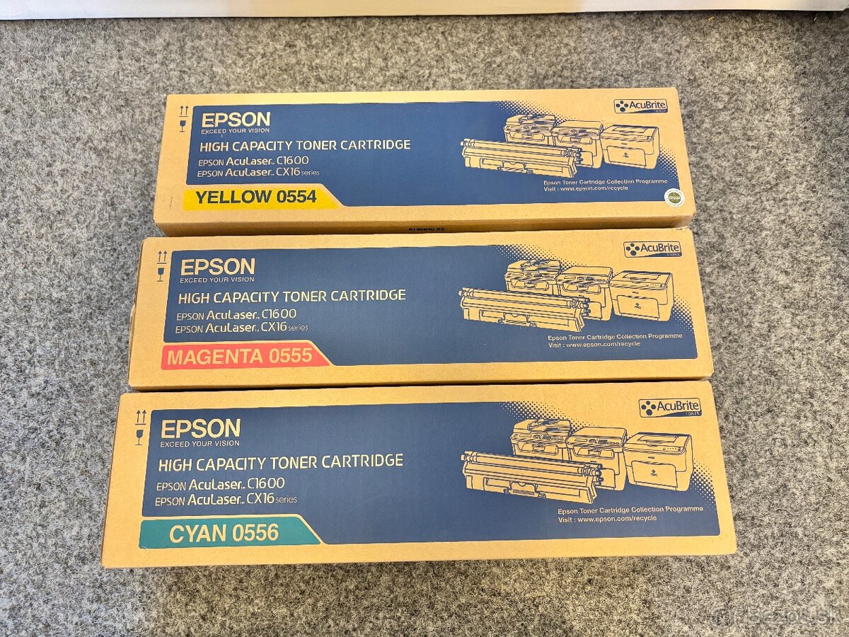 Epson AcuLaser C1600, CX16 - sada originálnych tonerov