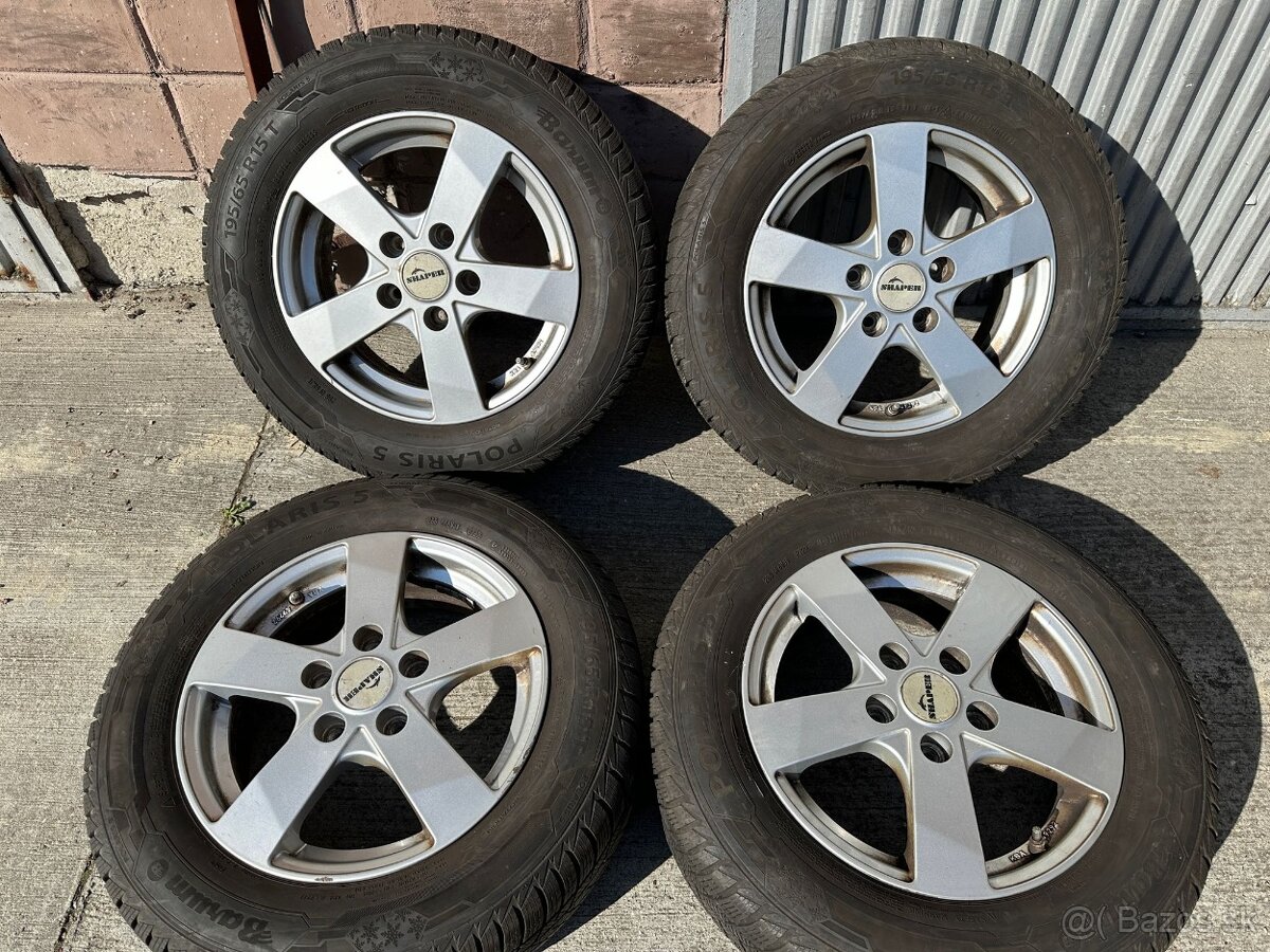 15" Elektrony 5x114,3 so zimnymi pneu 195/65 R15