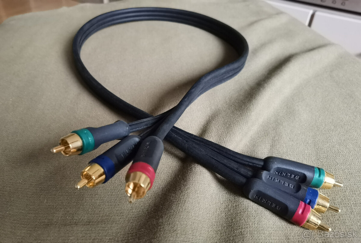 Predám kvalitný video komponentný kabel Belkin (YUV) 3 X RCA