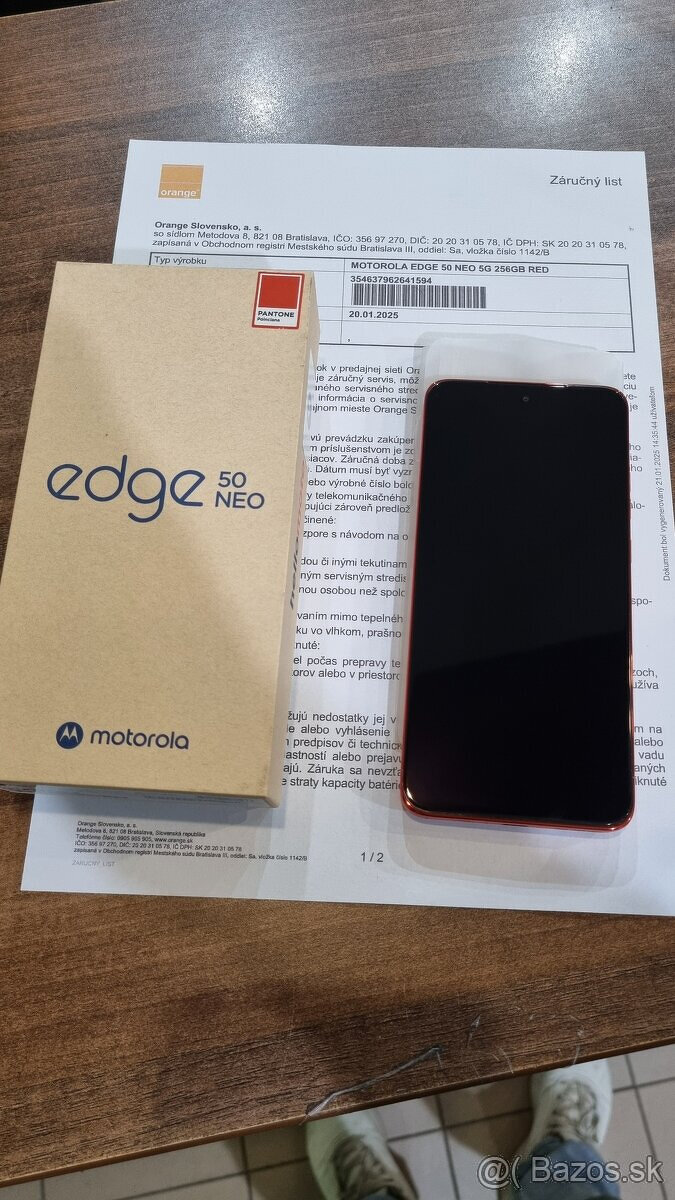 Motorola edge 50 NEO 8/256GB ,zaruka,nepoužitý