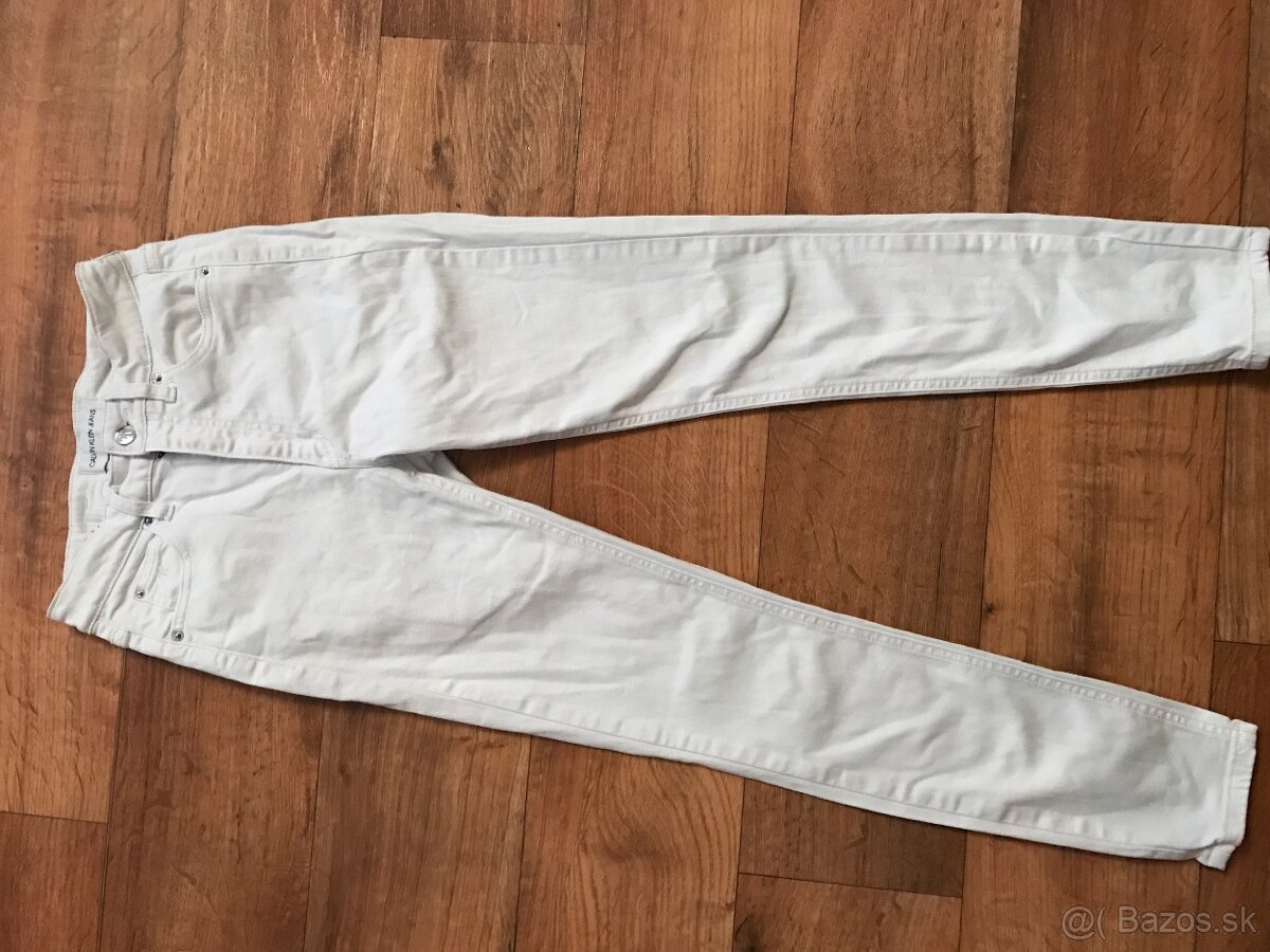 CALVIN KLEIN originál white damske rifle S