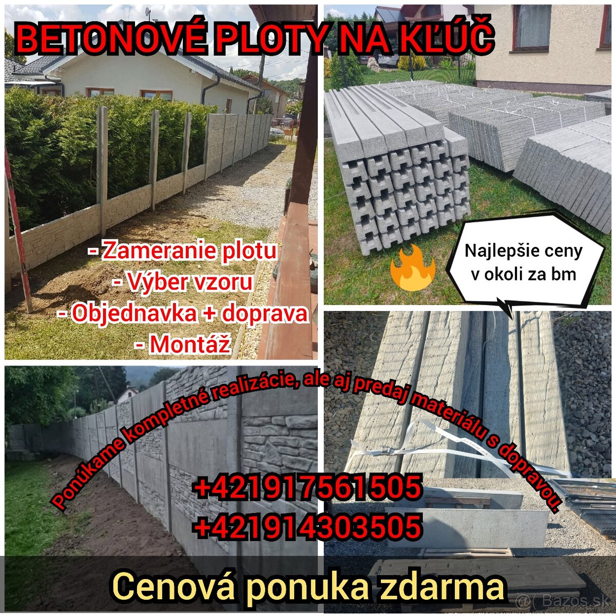 Betónove ploty na kľúč