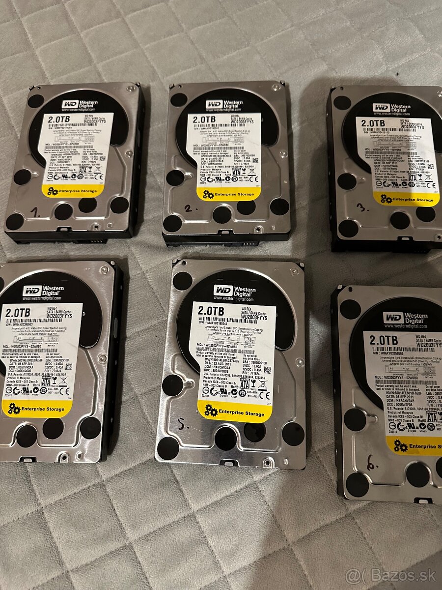 WD RE4 2TB 64MB cache 3.5”