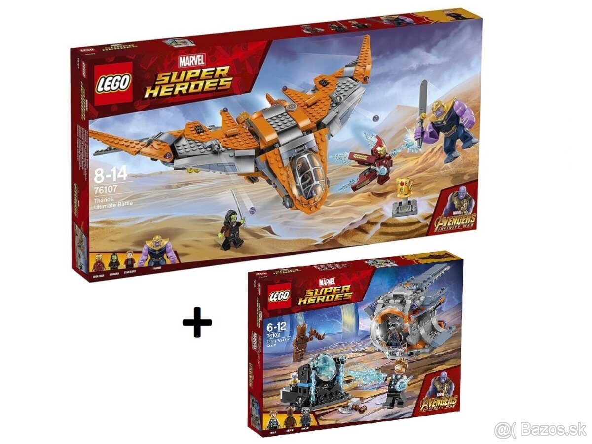 LEGO Marvel 76102 a 76107 + bonus všetky Infinity Stones