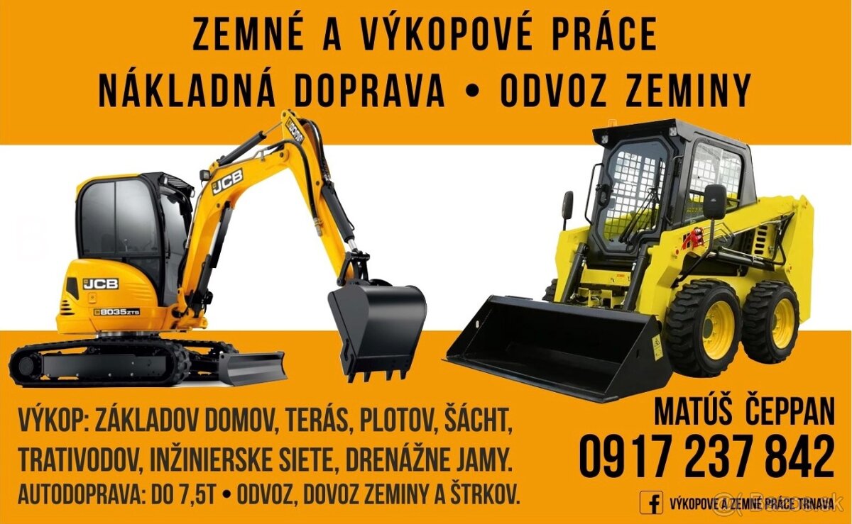 Výkopové a zemné práce Trnava