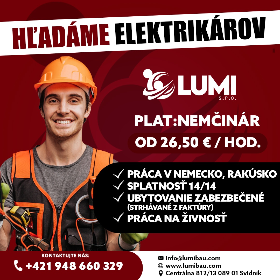 Hľadáme Elektrikárov Nemecko, Rakúsko