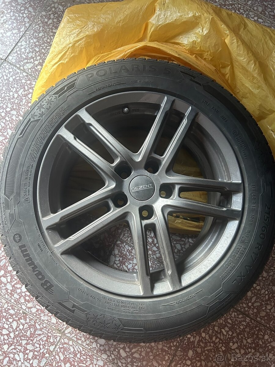 ALU R17 5x114,3 zimné 215/60 R17 Barum